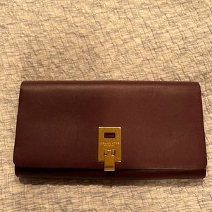 Michael Kors Collection Gold Leather Bifold Wallet